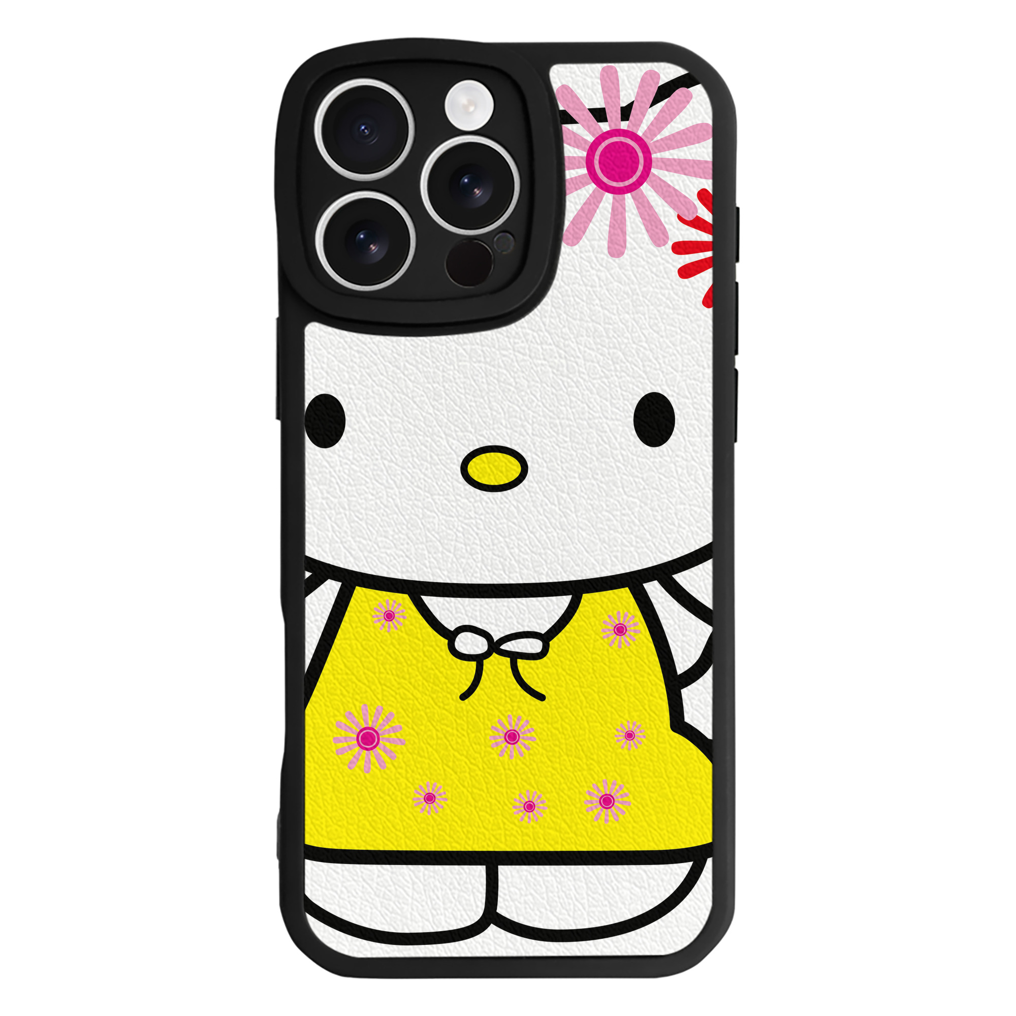 （画像用） Hello Kitty ハローキティ 【iPhone 16シリーズ対応】シリコンスマホケース（レザー調） 材質：シリコン